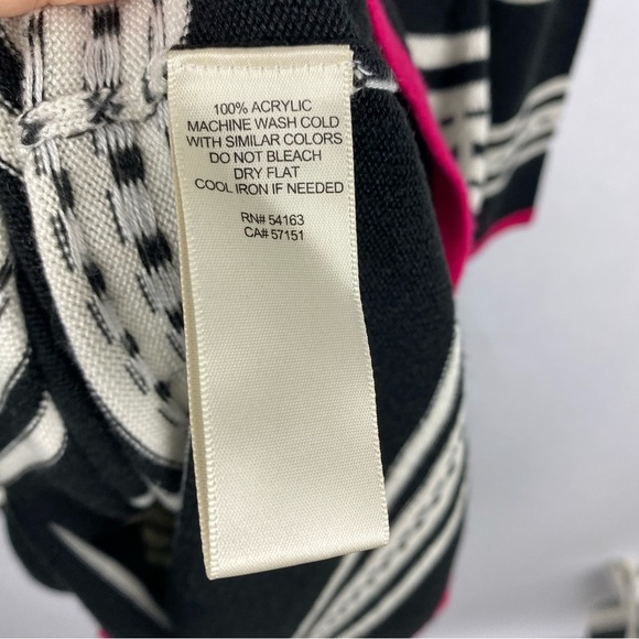 Eliza J Womens Striped Knit Fit and Flare Sweater Dress Black White Size XS - Picture 5 of 7